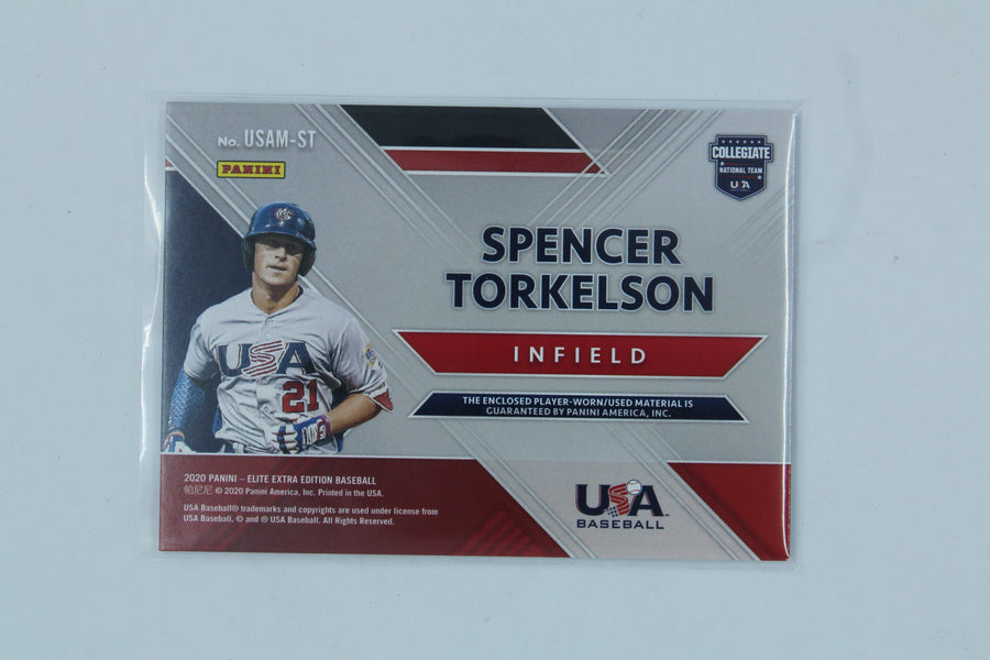 Spencer Torkelson  2020 Panini Elite Extra Edition - USA Baseball Material - Orange #USAM-ST PRC