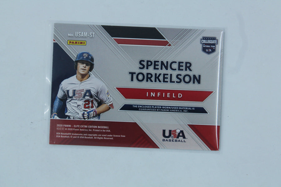 Spencer Torkelson  2020 Panini Elite Extra Edition - USA Baseball Material - Black #USAM-ST PRC