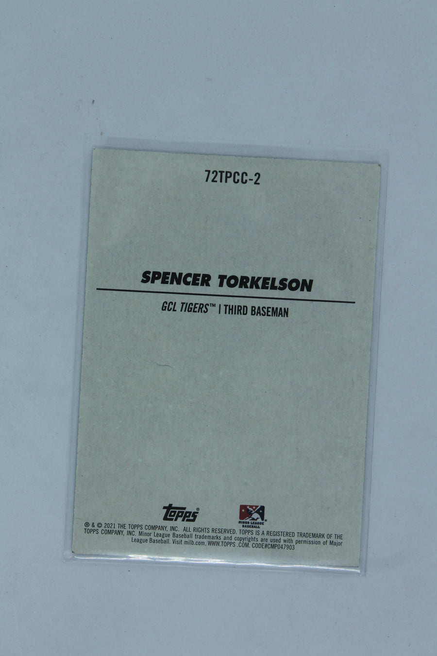 Spencer Torkelson 2021 Topps Heritage Minor League Edition - 1972 Topps Pack Cover Cards #72TPCC-2   PRC