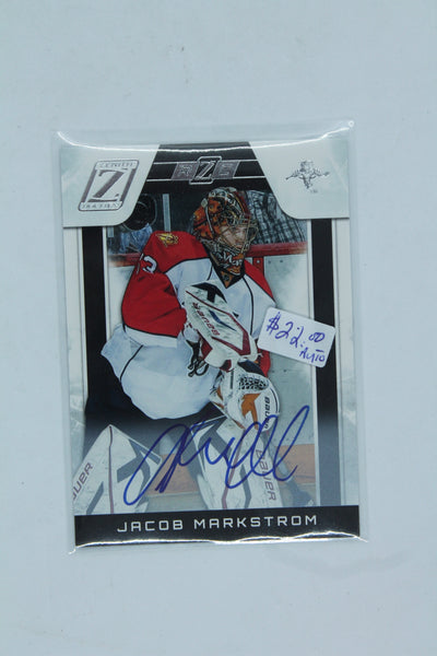 Jacob Markstrom 2010-11 Panini Zenith Rookie Autographed Card   #222/999