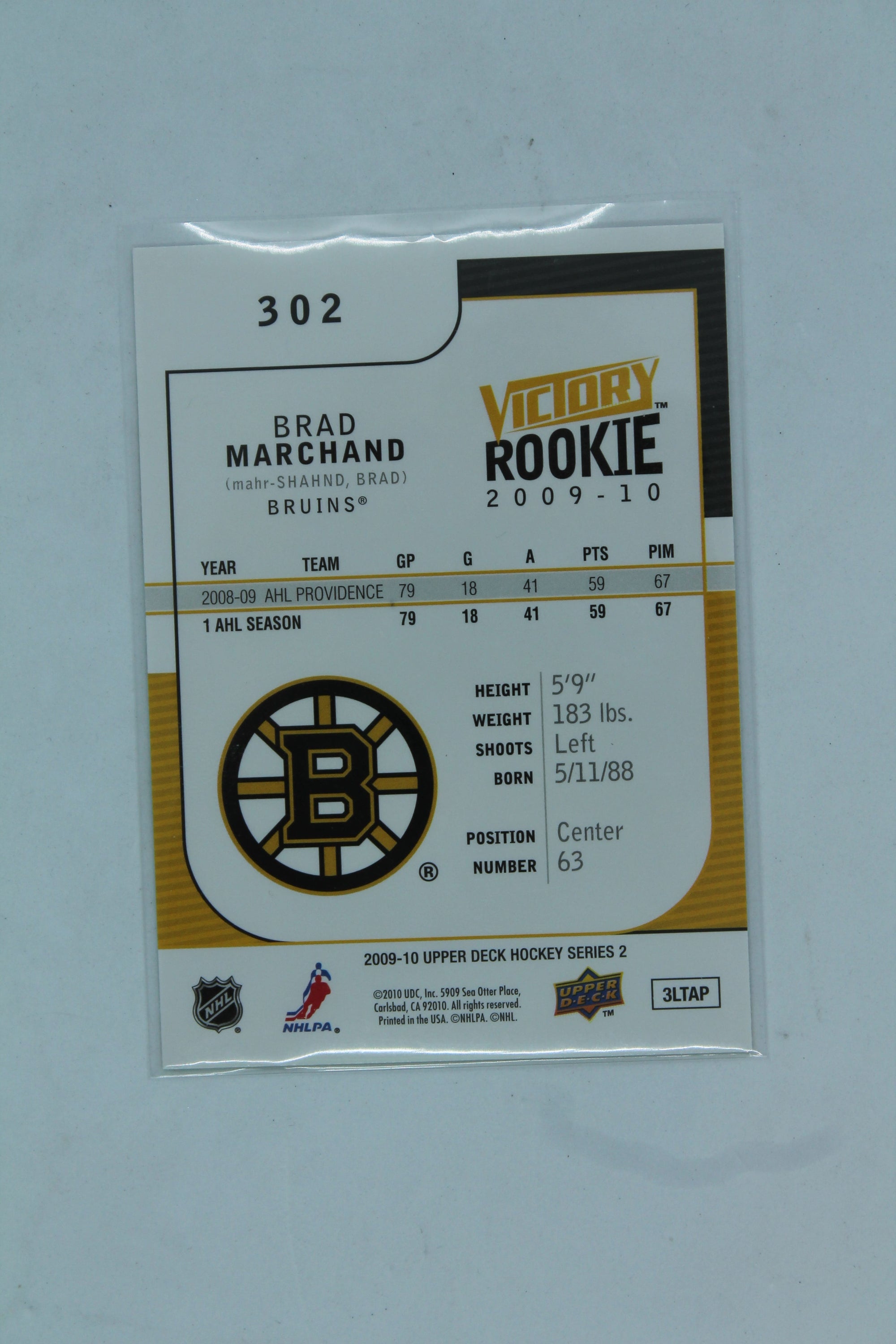 Brad Marchand 2009-10 Upper Deck Victory Rookie