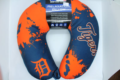 MLB Detroit Tigers Memory Foam Relaxation Travel Pillow