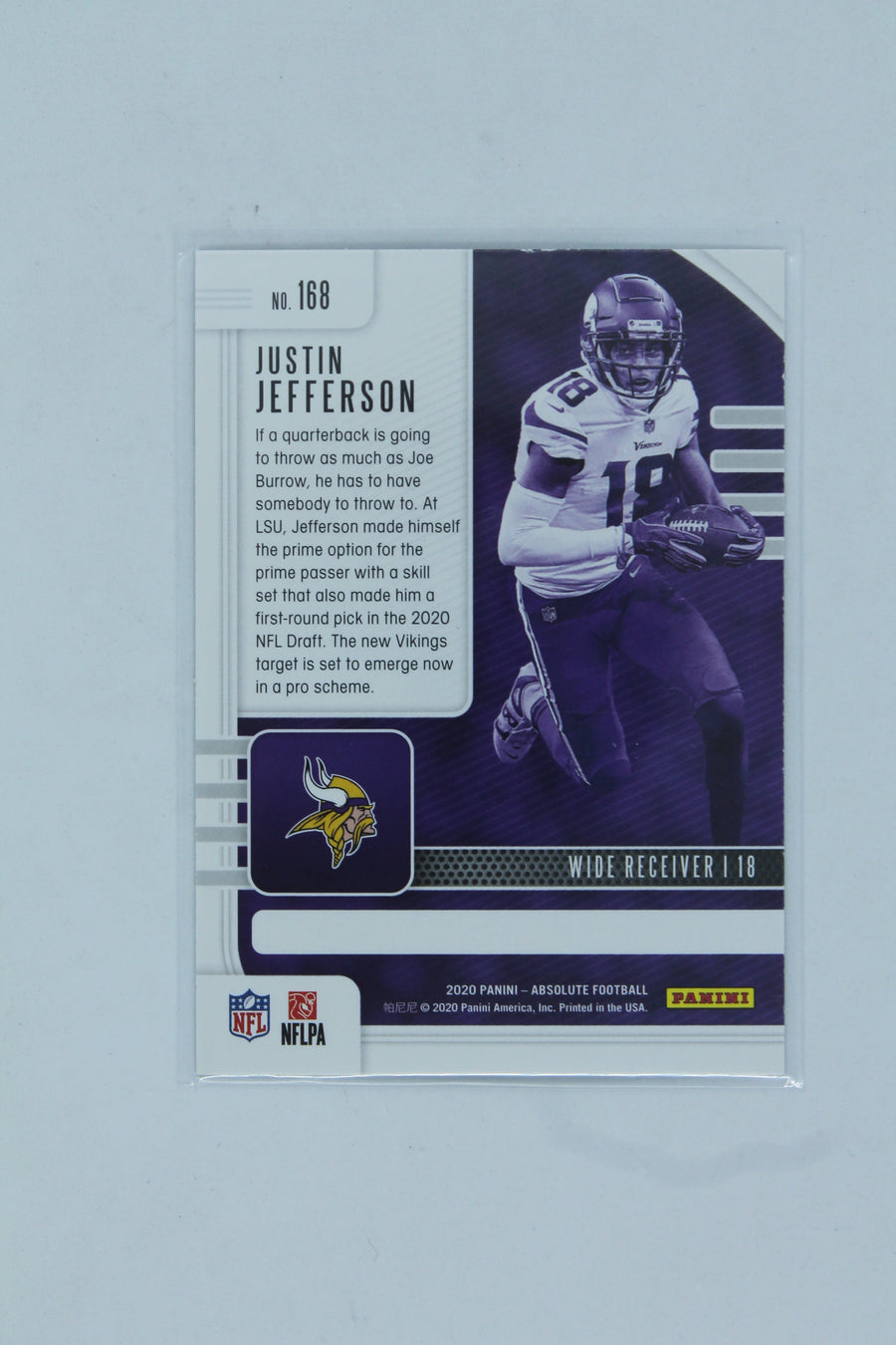 Justin Jefferson 2020 Panini Absolute - [Base] RED #168 Rookie Card