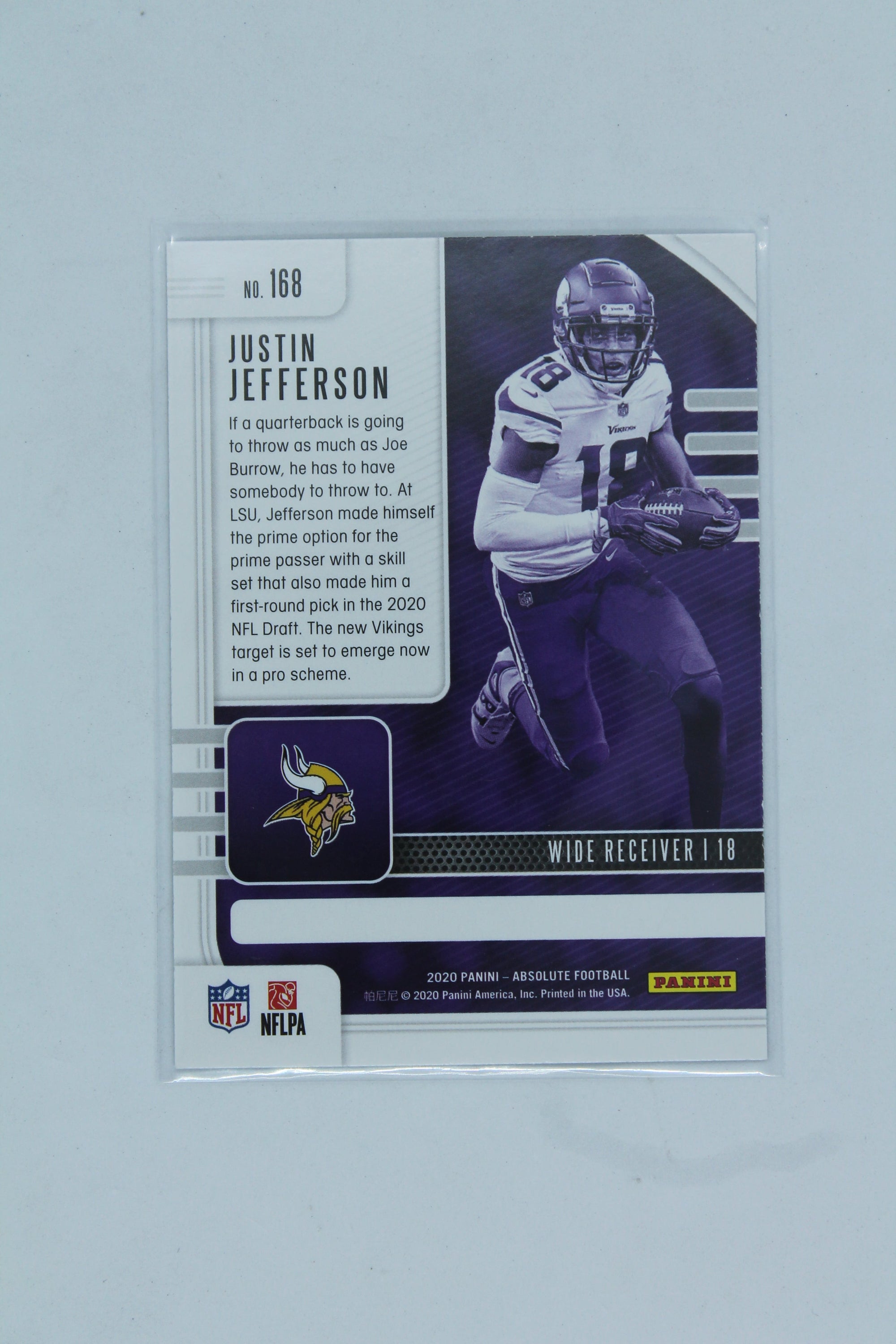Justin Jefferson 2020 Panini Absolute - [Base] #168 Rookie Card