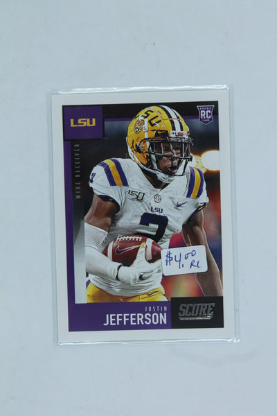 Justin Jefferson 2020 Score - [Base] #430 Rookie Card