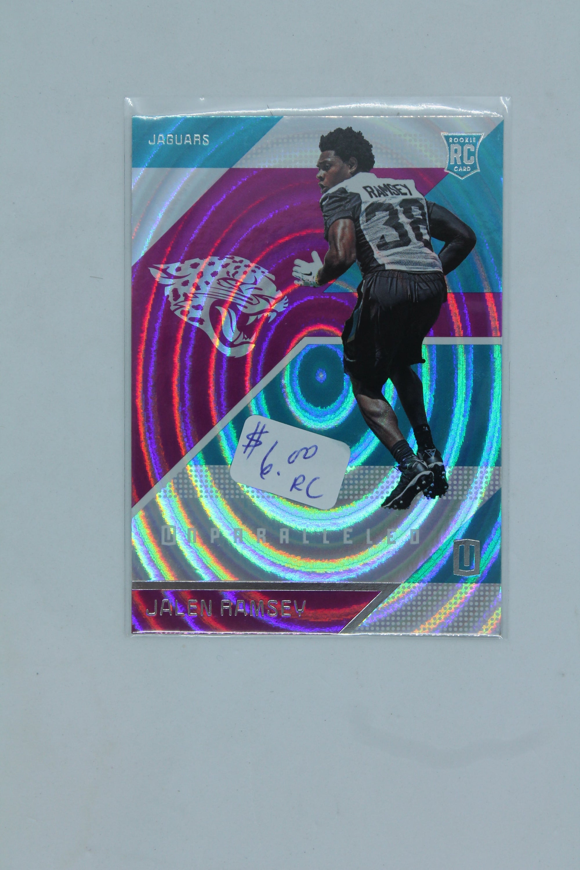 Jalen Ramsey 2016 Panini Unparalleled Purple Rookie Card - Jacksonville Jaguars