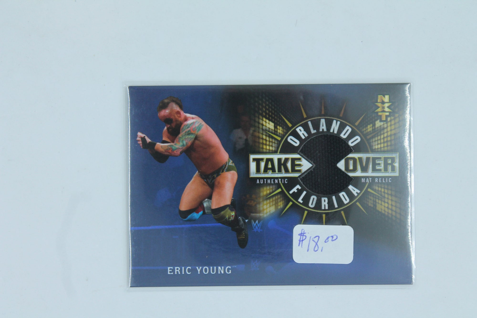 Eric Young 2018 Topps WWE Road to Wrestlemania - NXT Takeover - Mat Relics - Blue #MR-EY