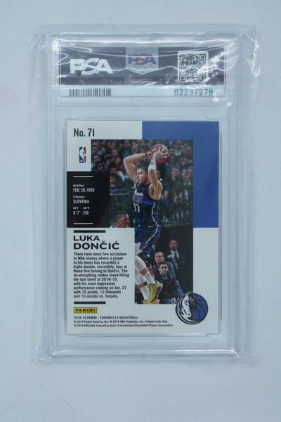 Luka Doncic 2018-19 Panini Chronicles Graded PSA 9 Rookie Card