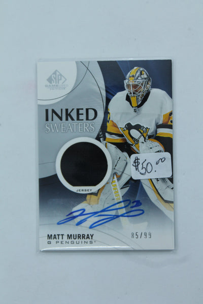 Matt Murray 2019-20 Upper Deck SP Game Used - Inked Sweaters #IS-MM #85/99