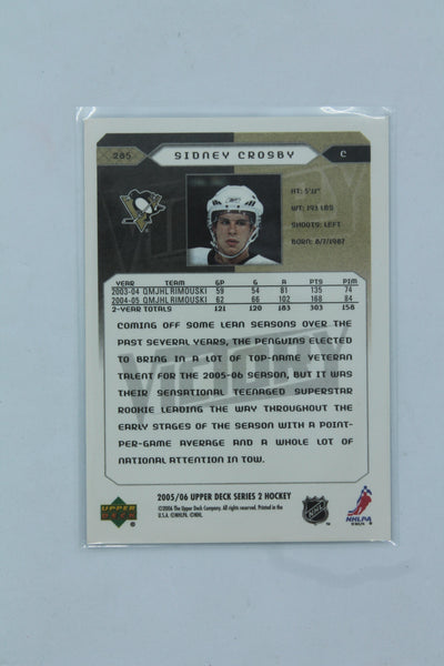 Sidney Crosby Upper Deck Victory Rookie Card