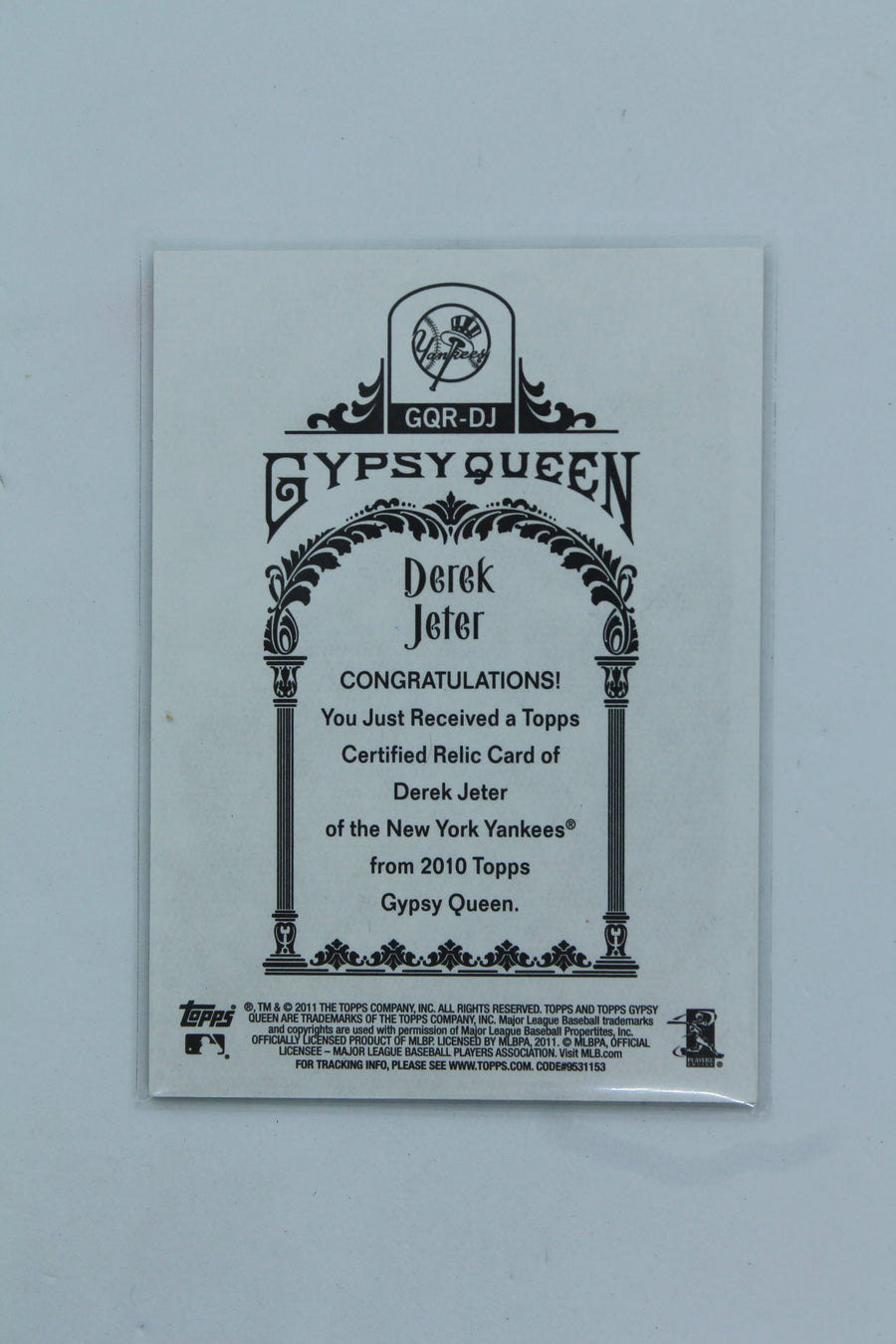 Derek Jeter 2011 Topps Gypsy Queen - Relics #GQR-DJ Jersey Card