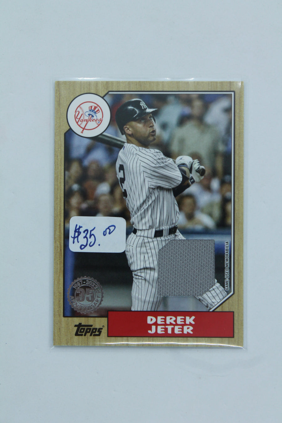 2022 Topps '87 Topps Relics #87R-DJ Derek Jeter Yankees Jersey