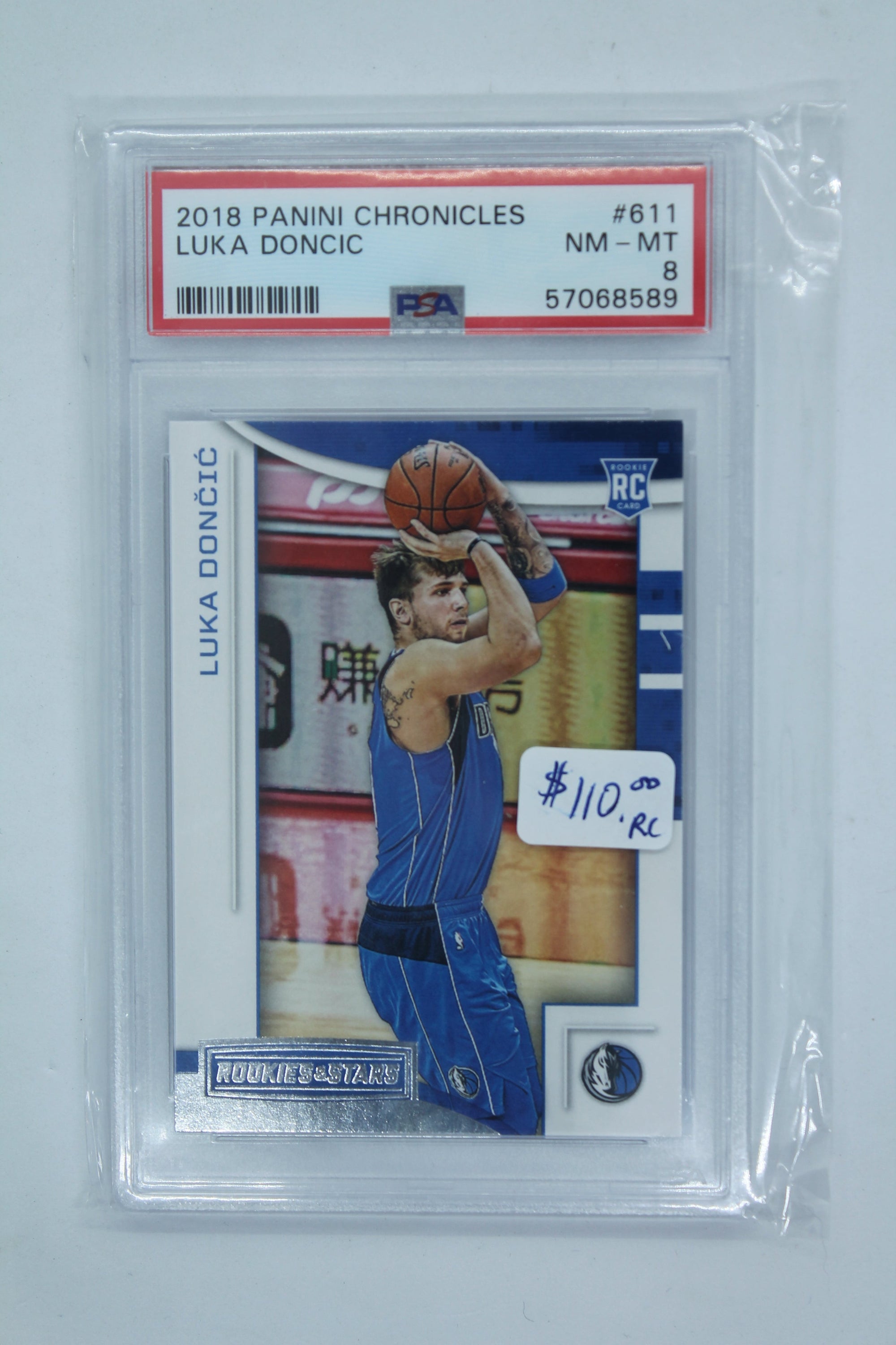 Luka Doncic 2018-19 Panini Chronicles Graded PSA NM-MT 8 Rookie Card