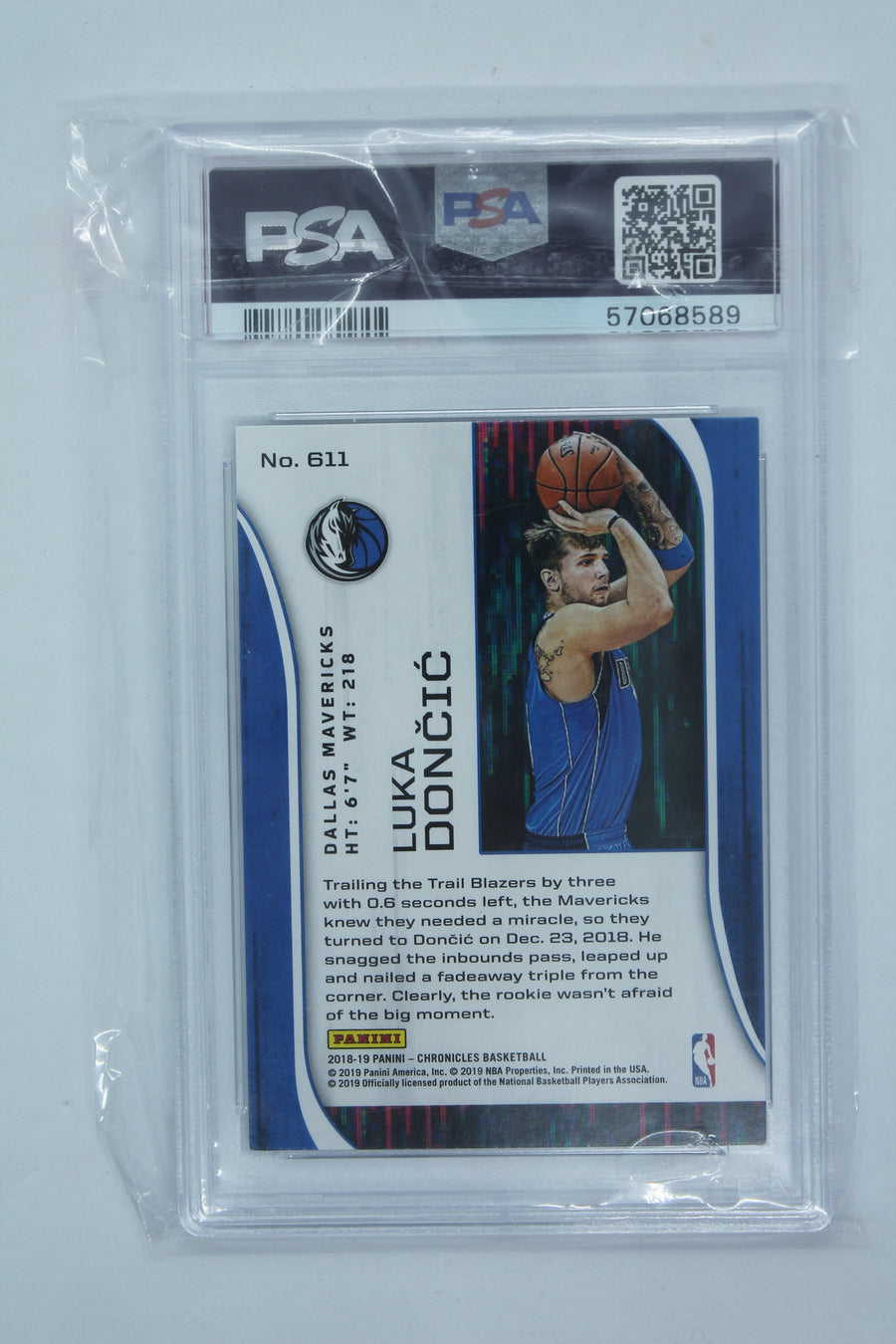 Luka Doncic 2018-19 Panini Chronicles Graded PSA NM-MT 8 Rookie Card