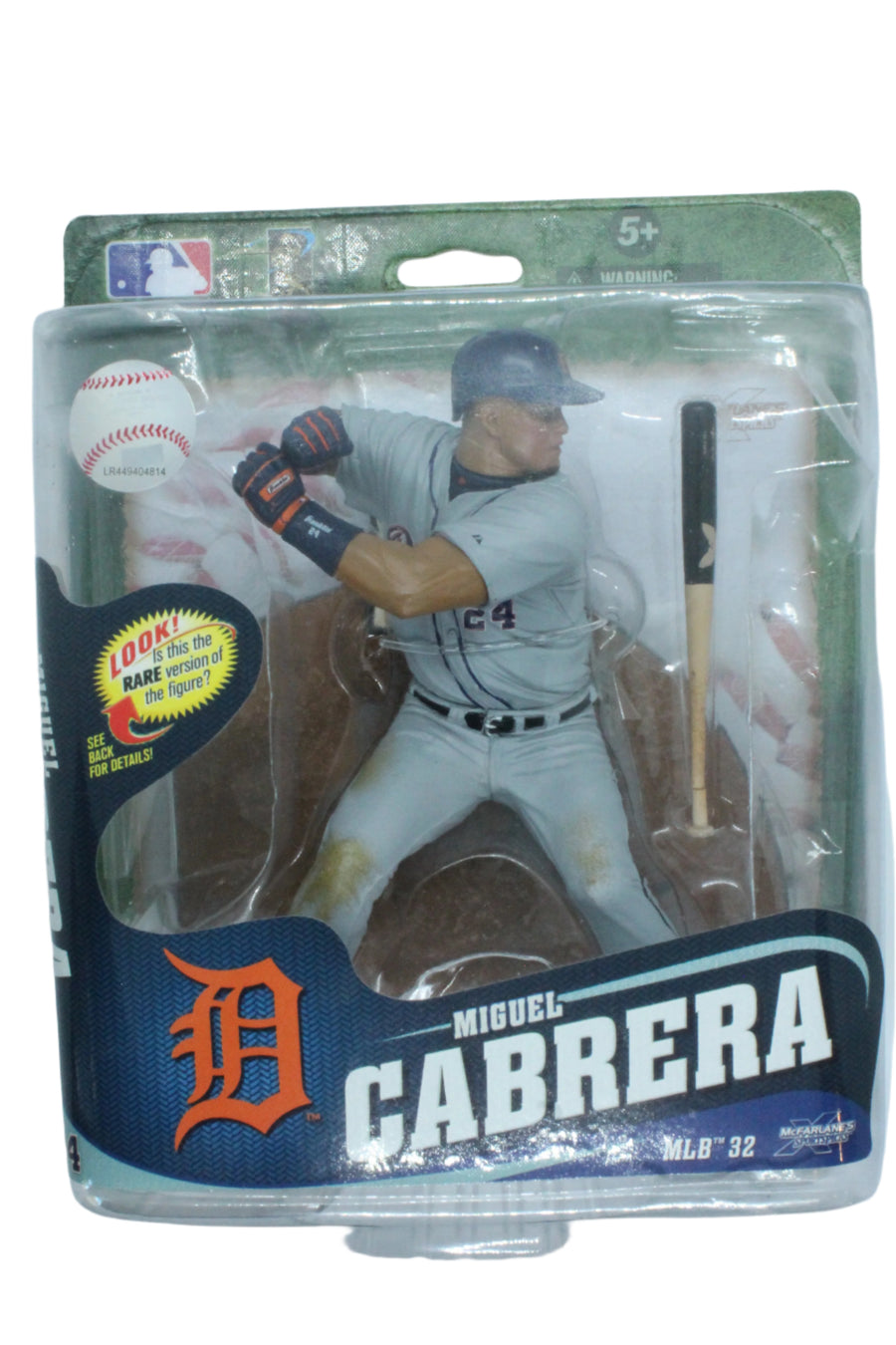 MIGUEL CABRERA McFarlane MLB 32 Detroit Tigers Grey Uniform Rare Action Figure