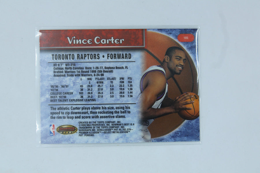 Vince Carter 1998-99 Bowman's Best Rookie Card