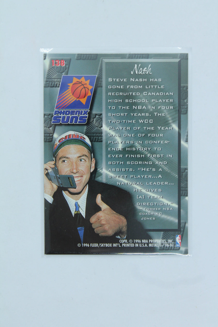 Steve Nash 1996-97 Fleer Metal Rookie Card