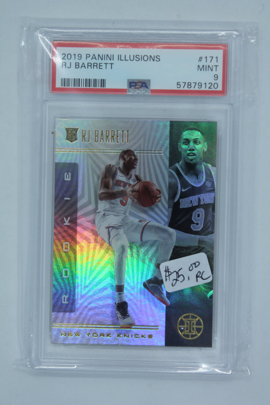RJ Barrett 2019-20 Panini Illusions Rookie Card - PSA Mint 9