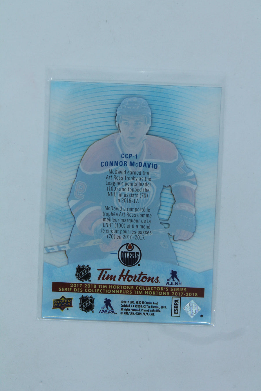 Connor McDavid 2017-18 Upper Deck Tim Hortons Collector's Series - Clear Cut Phenoms #CCP-1