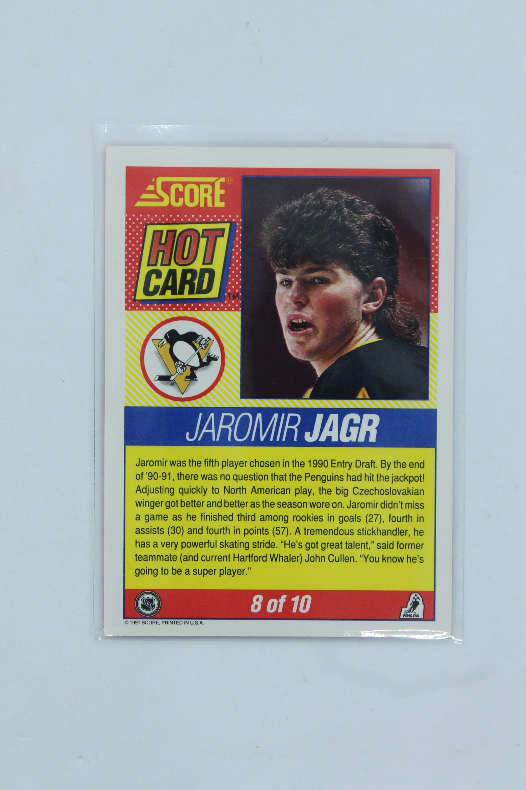 Jaromir Jagr 1991-92 Score - Hot Card #8of10