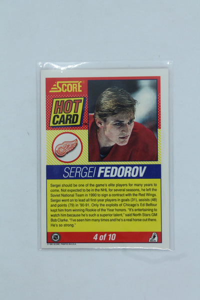 Sergei Fedorov 1991-92 Score - Hot Card #4of10