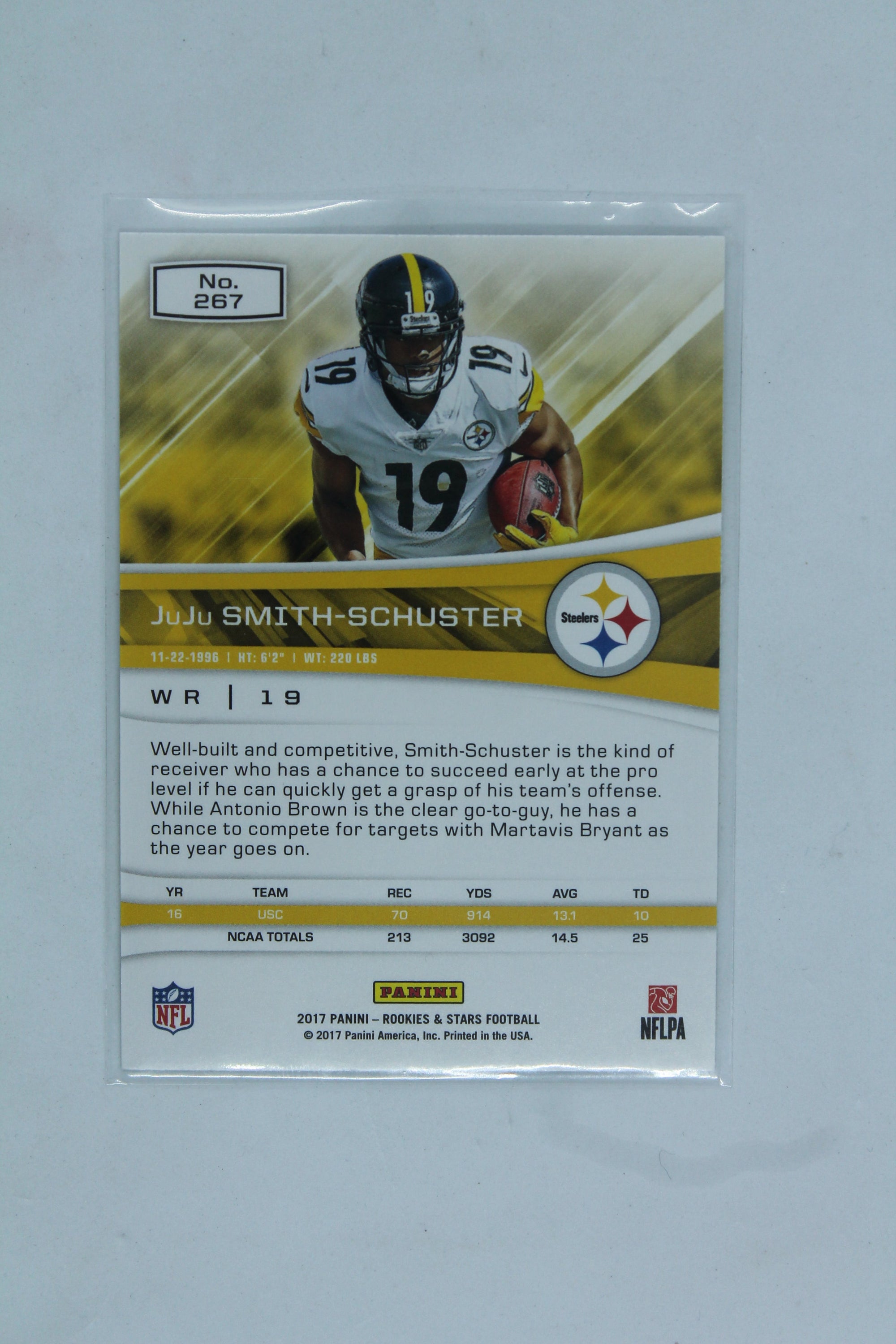 2017 Panini Rookies & Stars - [Base] #267 Rookies - JuJu Smith-Schuster Rookie Card