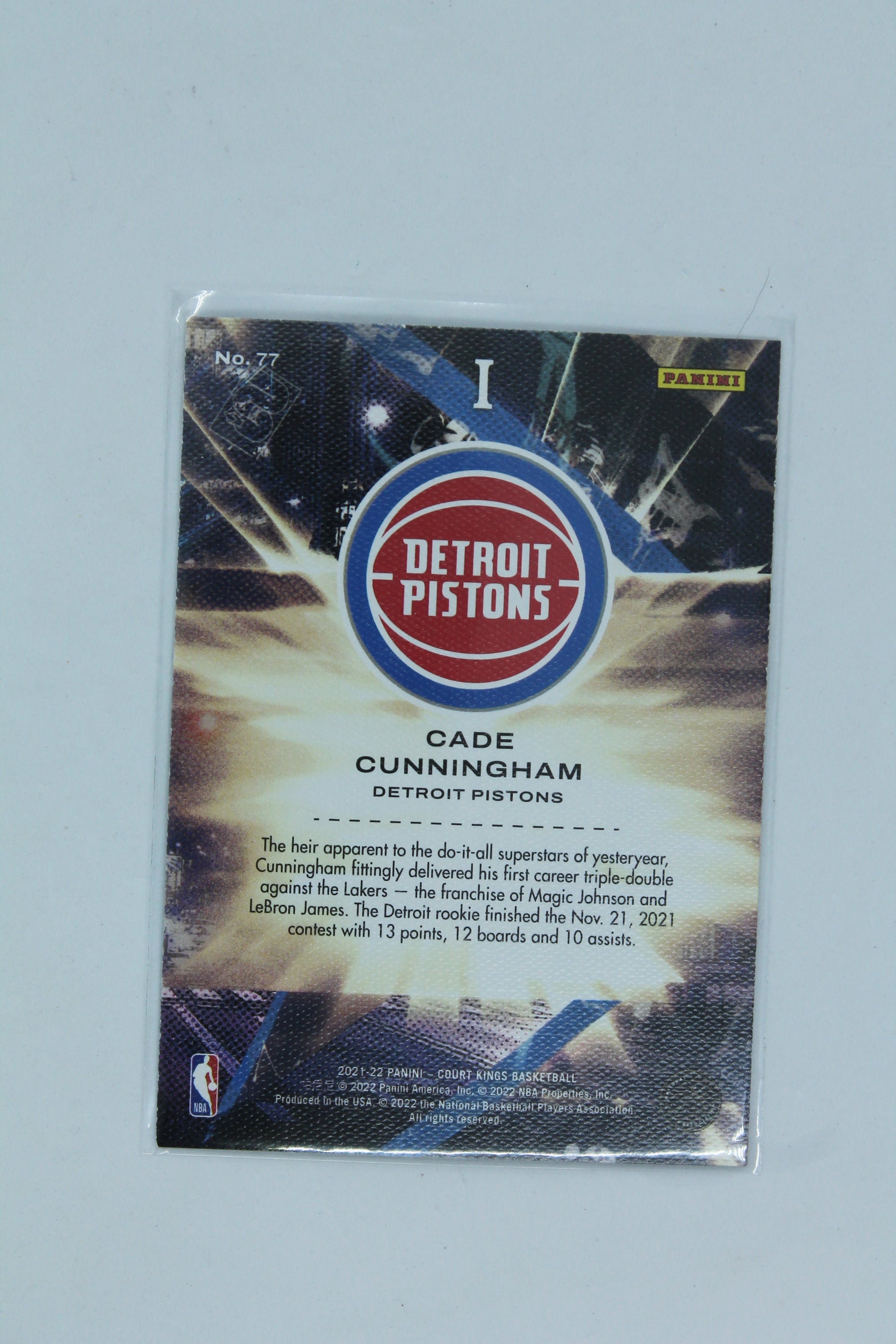 Cade Cunningham 2021-22 Panini Court Kings - [Base] #77 Rookies I - Rookie Card