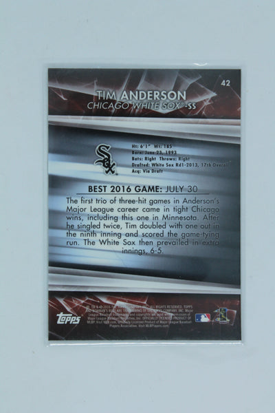 Tim Anderson 2016 Bowman's Best Rookie Card