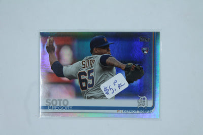 Gregory Soto 2019 Topps Update Series - Rainbow Foil Rookie Card