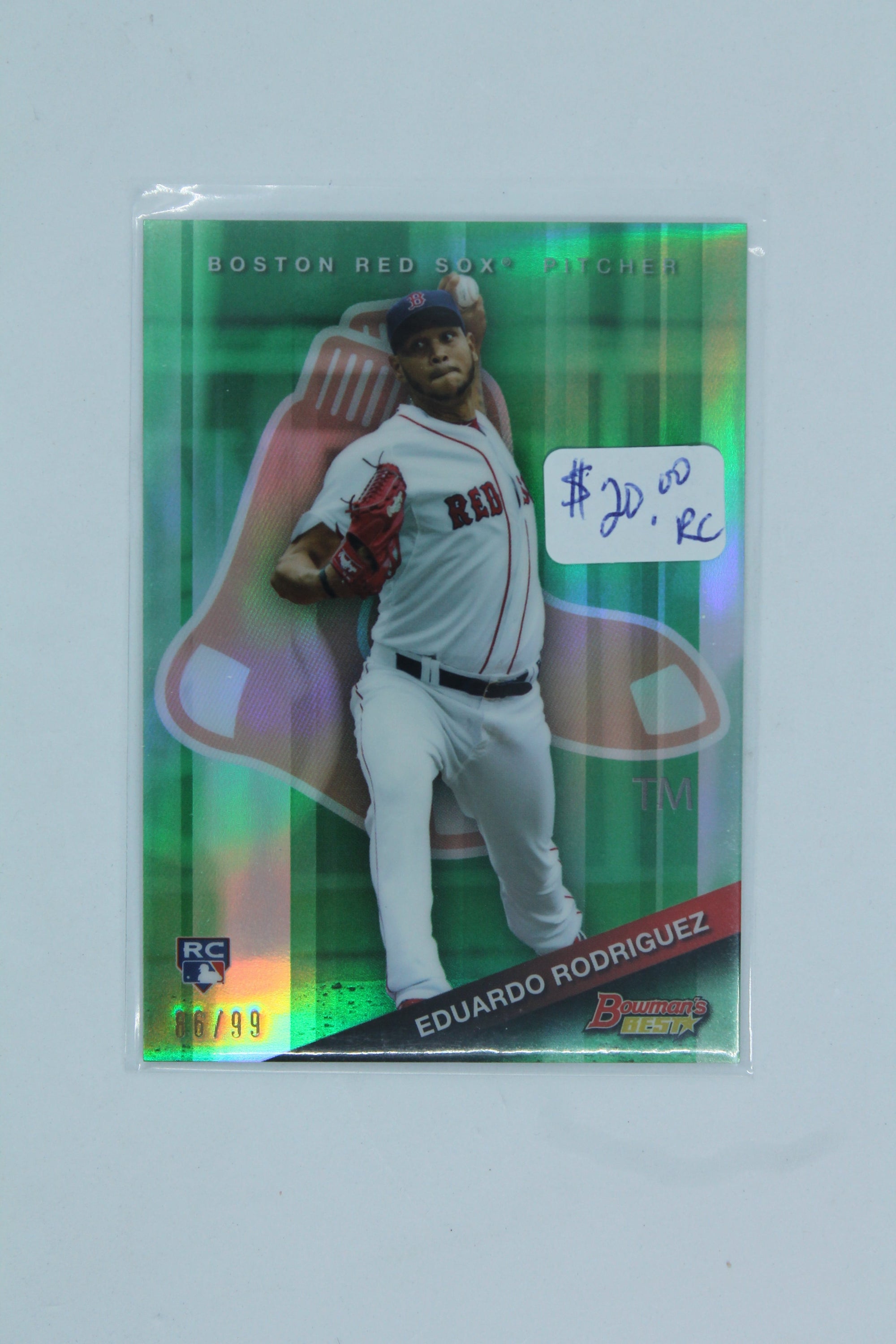 Eduardo Rodriguez 2015 Bowman's Best - Green Refractor #86/99 Rookie Card