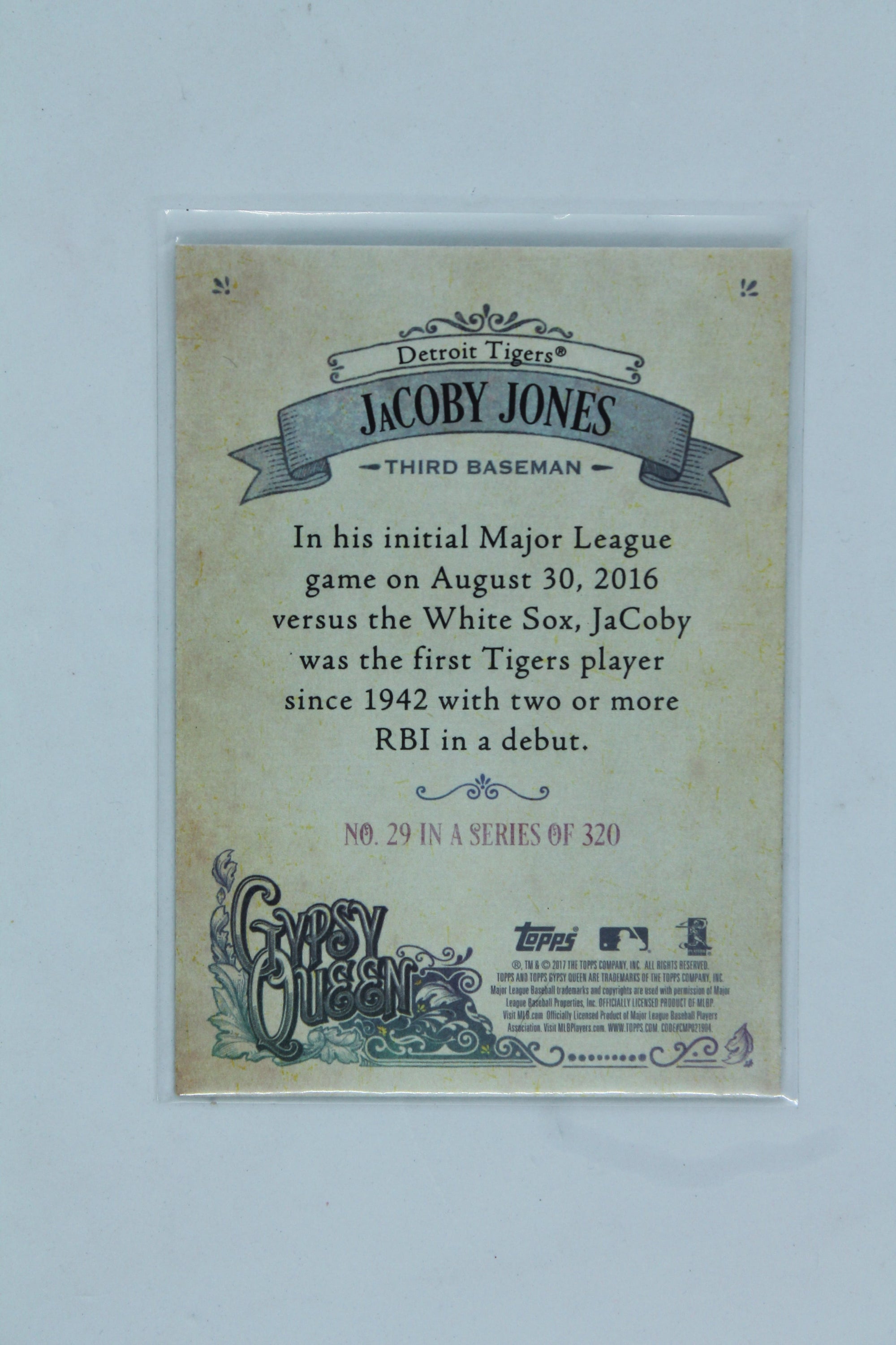 JaCoby Jones 2017 Topps Gypsy Queen Rookie Card