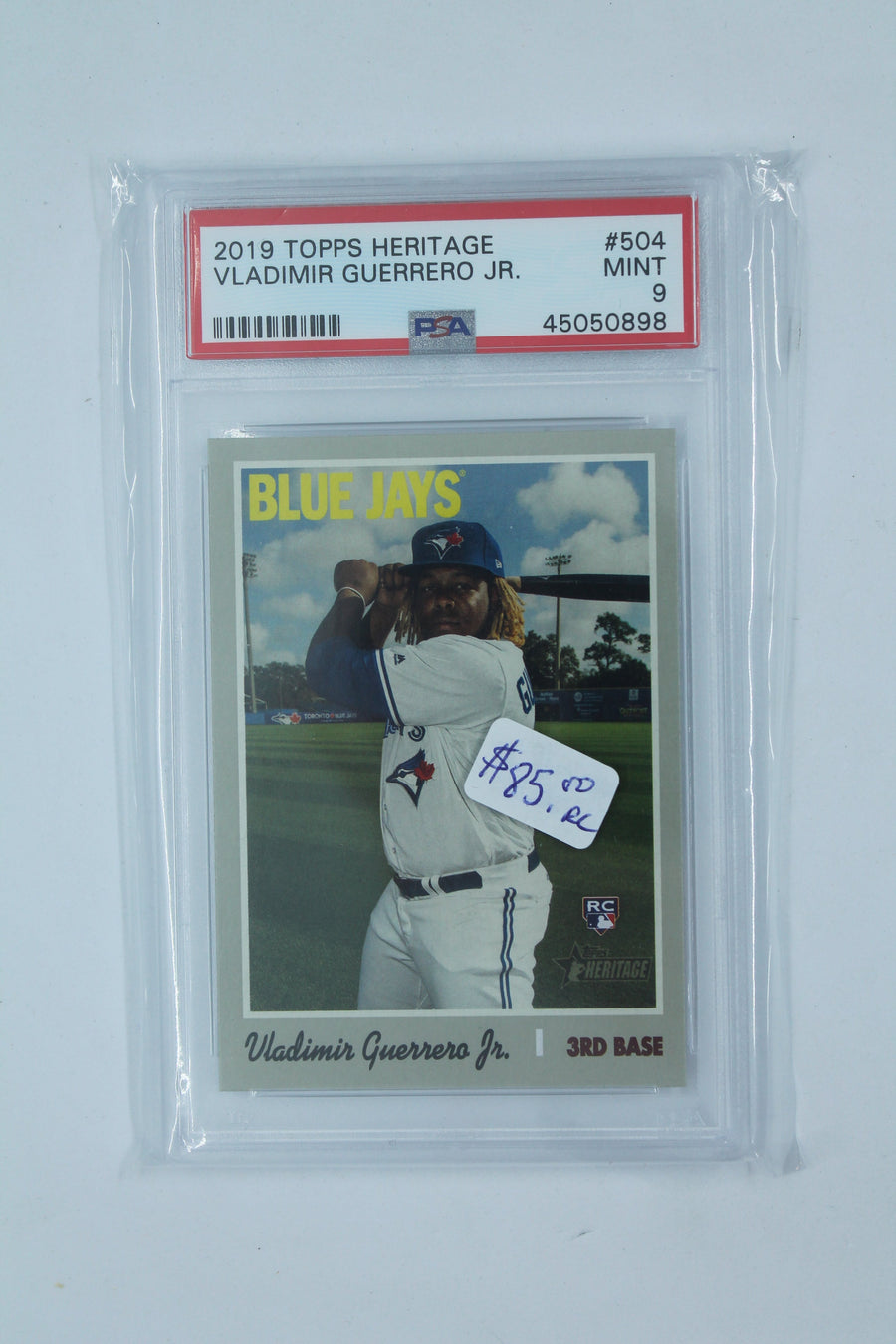 Vladimir Guerrero Jr. Rookie Card 2019 Topps Heritage - PSA 9