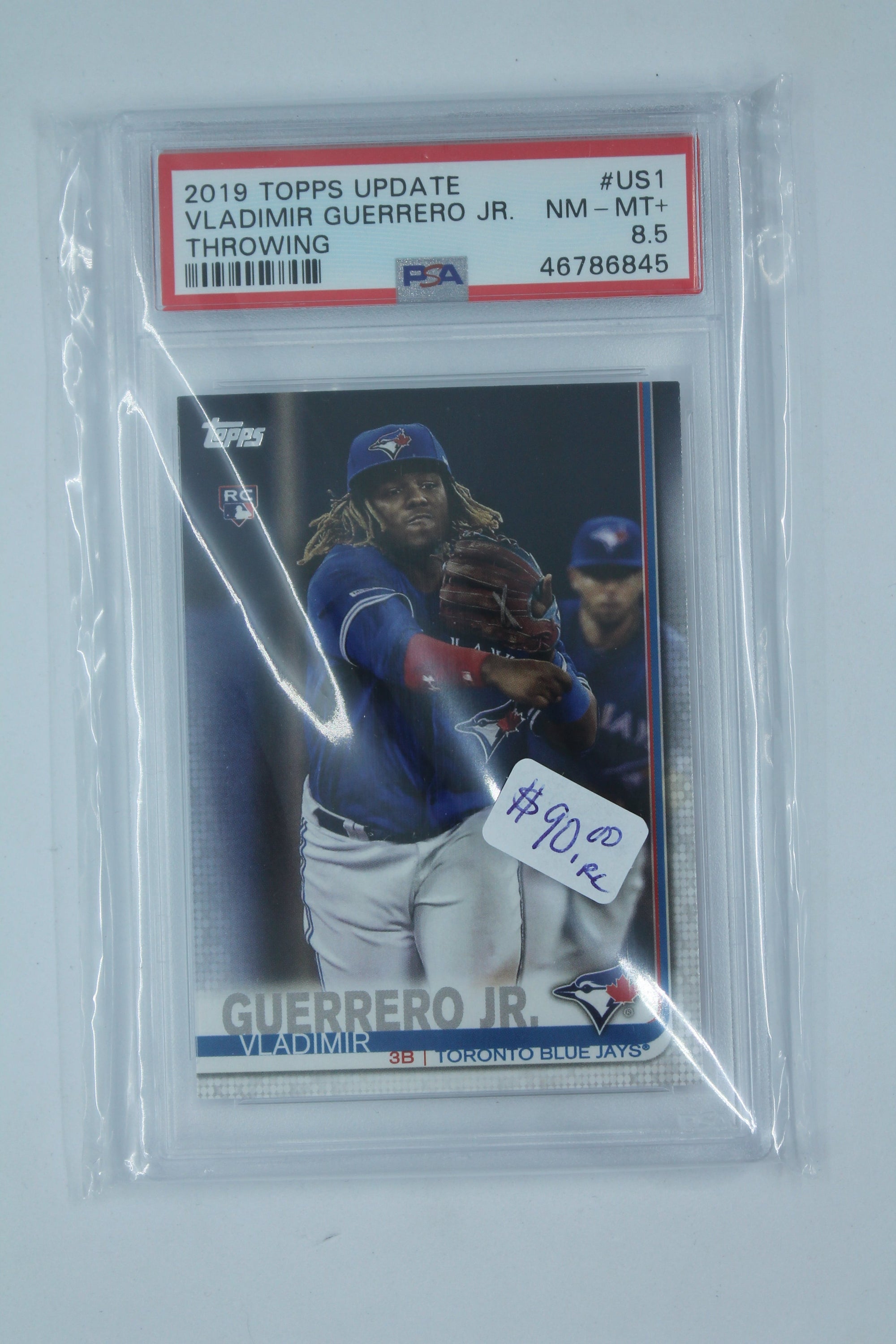 Vladimir Guerrero Jr. 2019 Topps Update Series Rookie Card   [PSA 8.5 NM‑MT+]