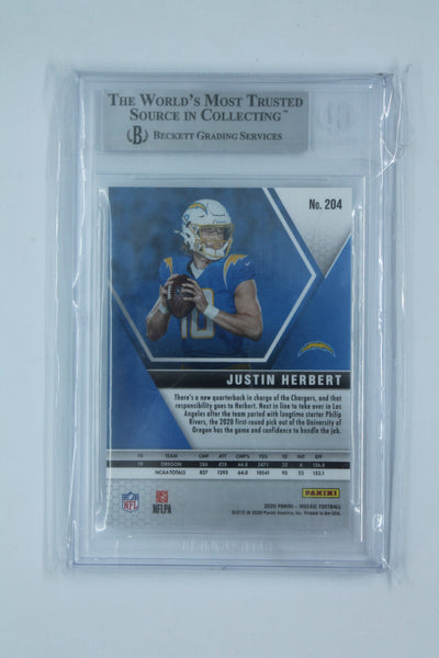 Justin Herbert 2020 Panini Mosaic Rookie Card - [Beckett 8.5]