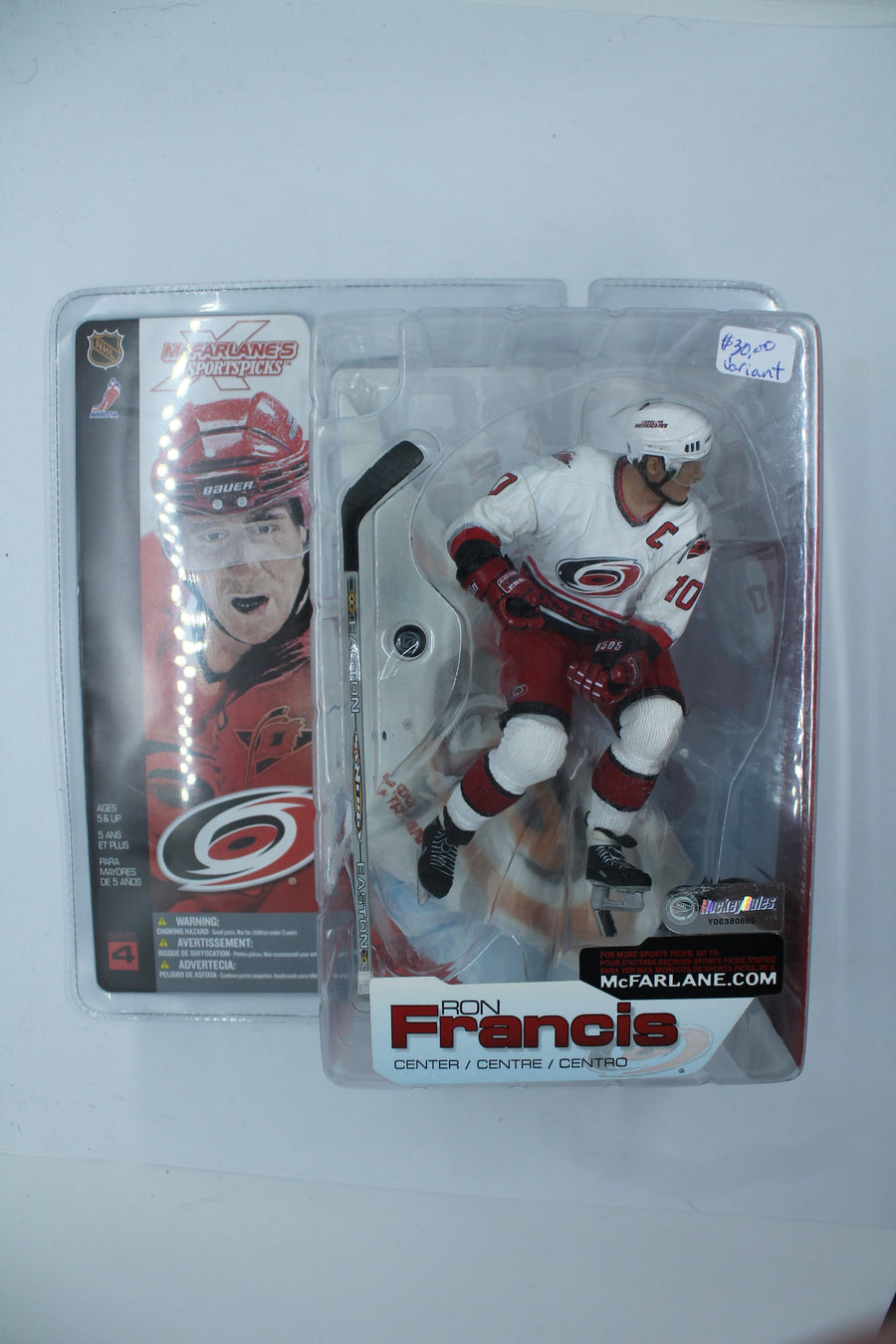 Carolina Hurricanes NHL Ron Francis McFarlane Series 4 White Variant Figure