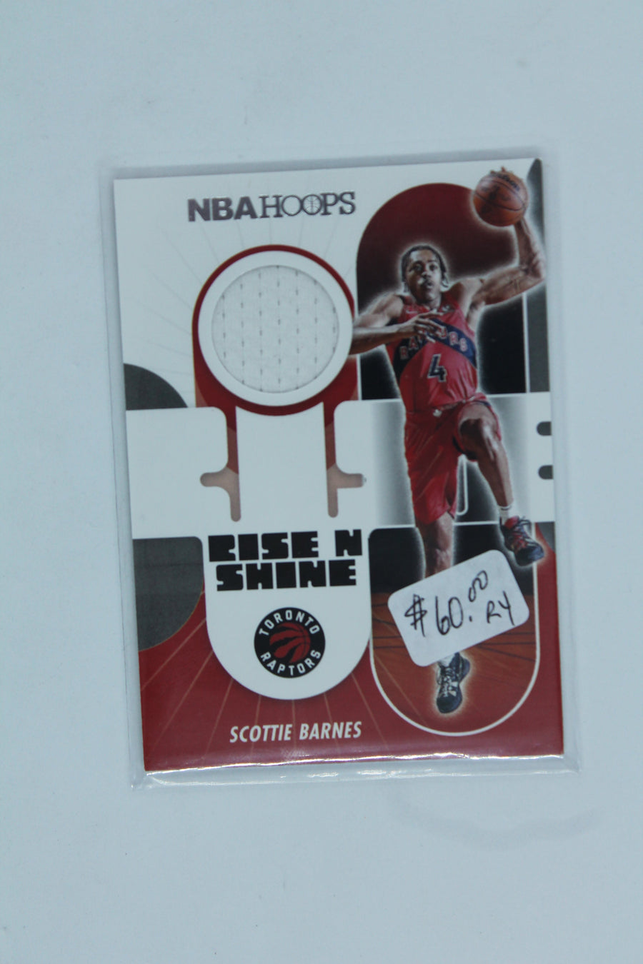 Scottie Barnes 2021-22 NBA Hoops - Rise N Shine Memorabilia #RS-SB  - Rookie Year (Sale)