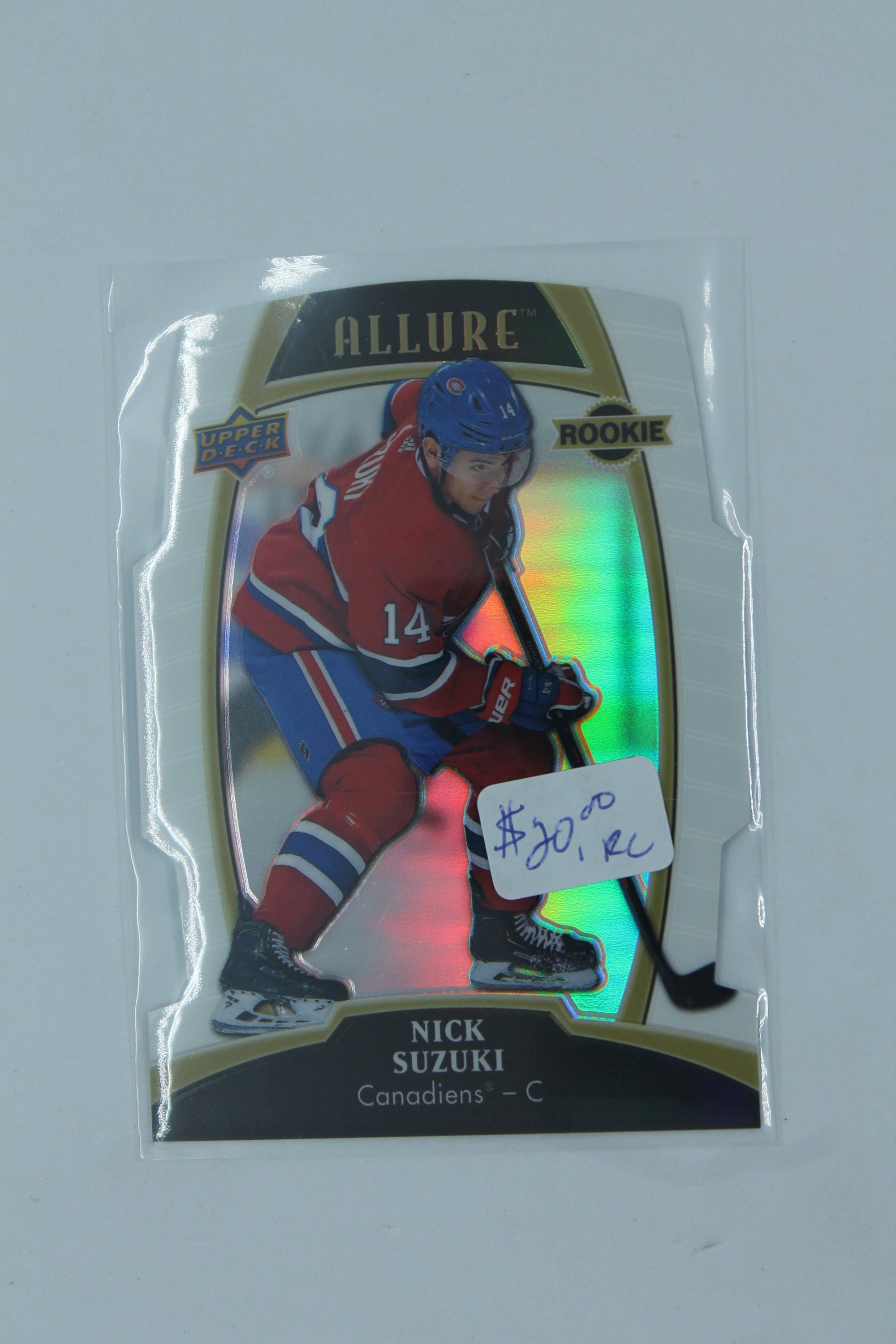 Nick Suzuki 2019-20 Upper Deck Allure White Rainbow Rookie Card