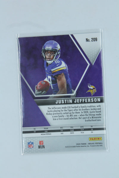 Justin Jefferson 2020 Panini Mosaic- [Base]  #209.1 Rookie Card
