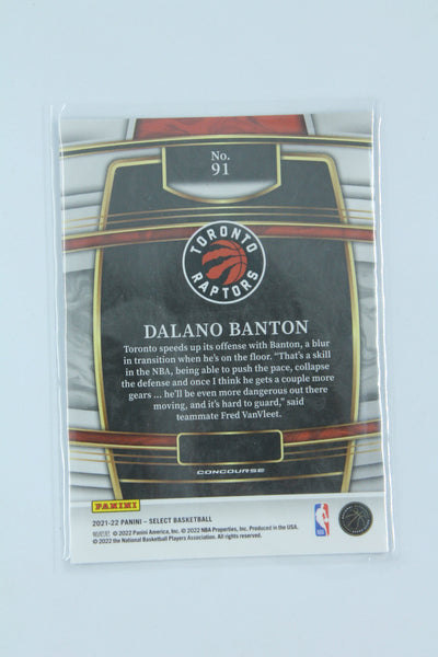 Dalano Banton 2021-22 Panini Select Blue Rookie Card