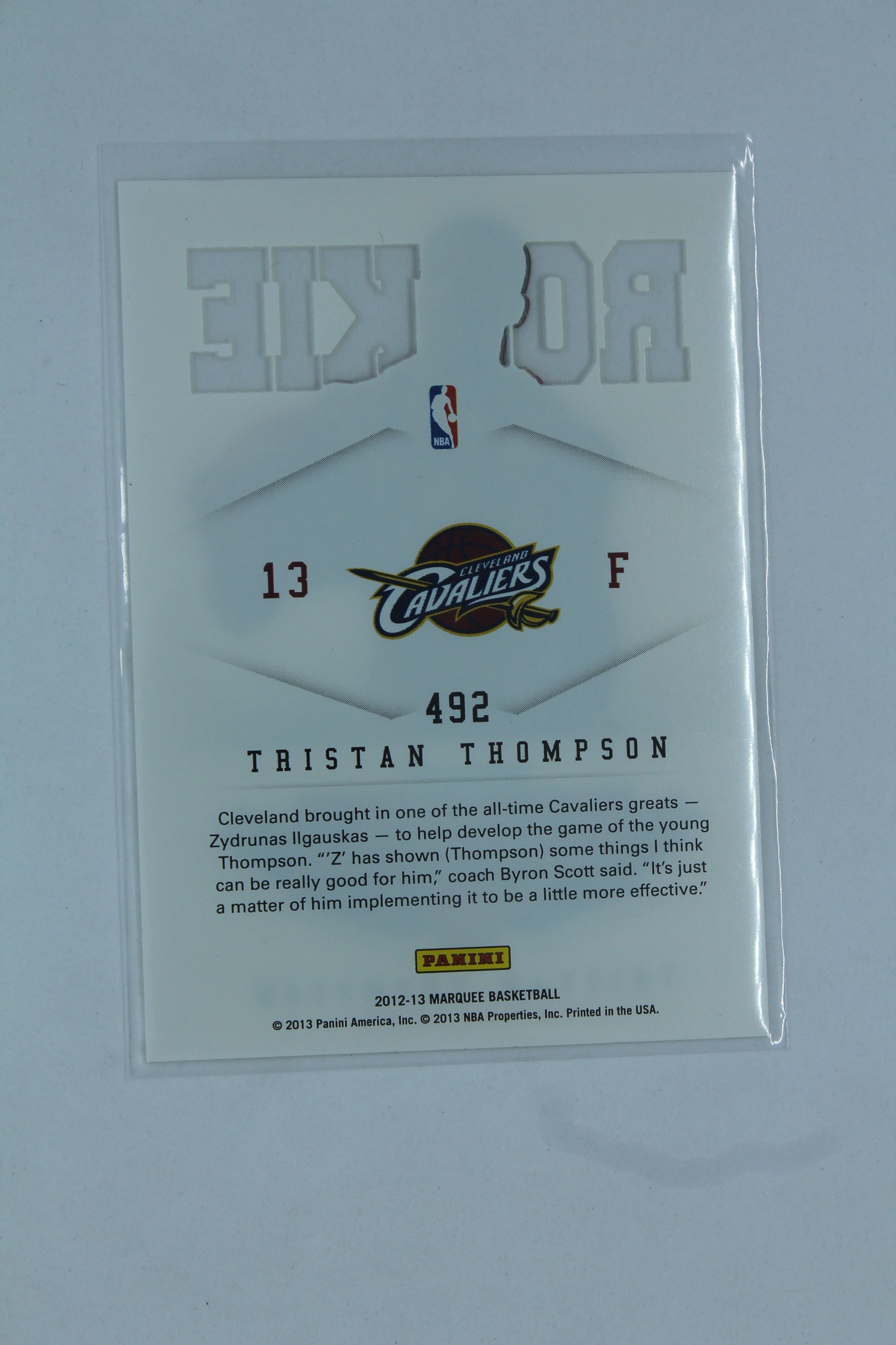 Tristan Thompson 2012-13 Panini Marquee Rookie Card