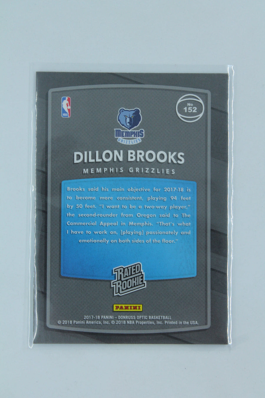Dillon Brooks 2017-18 Panini Donruss Optic - Mega Box Red/Yellow Rated Rookie - Rookie Card