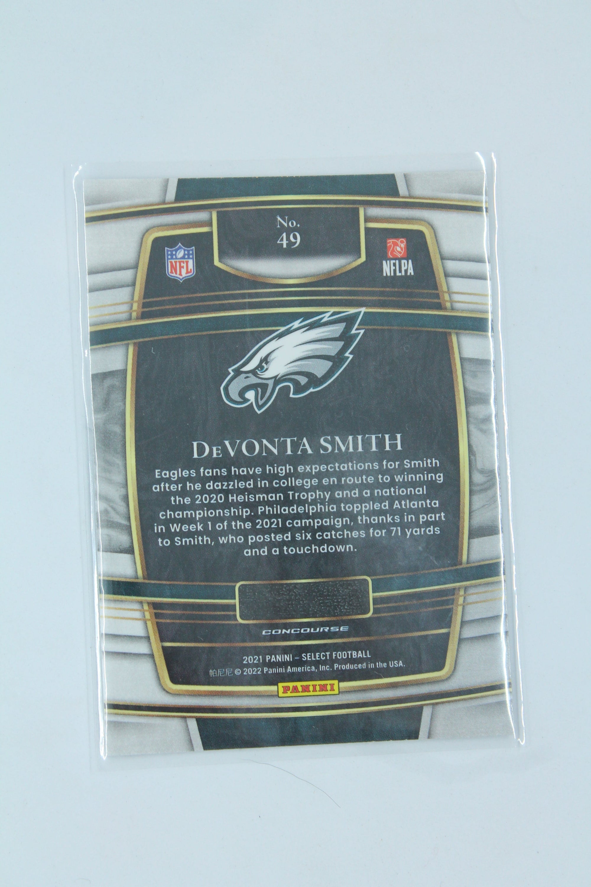 DeVonta Smith 2021 Panini Select - [Base] #49 Concourse Rookie Card