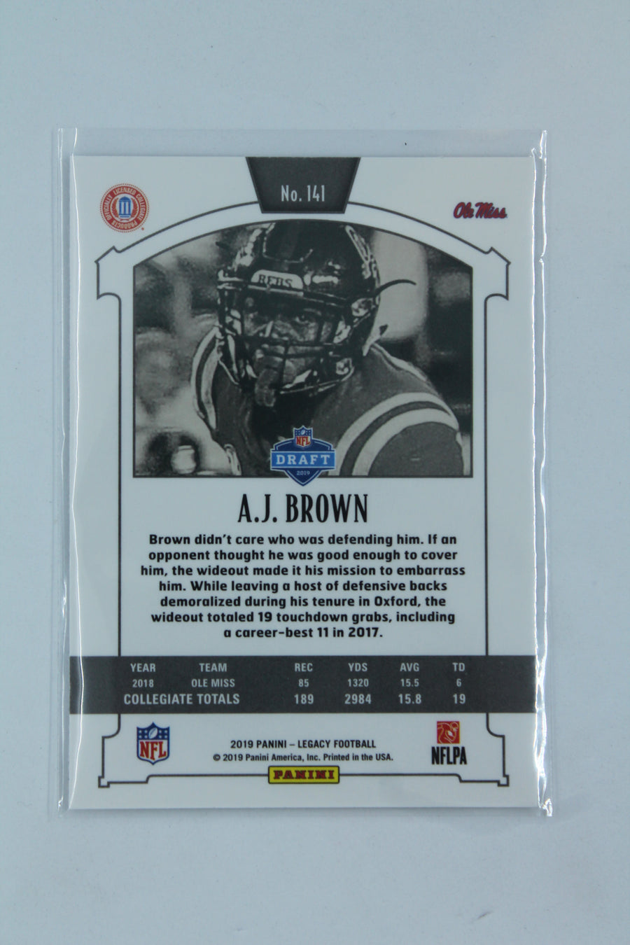 NFL A.J. Brown Panini Legacy Premium Edition Rookies Rookie Card - Philadelphia Eagles