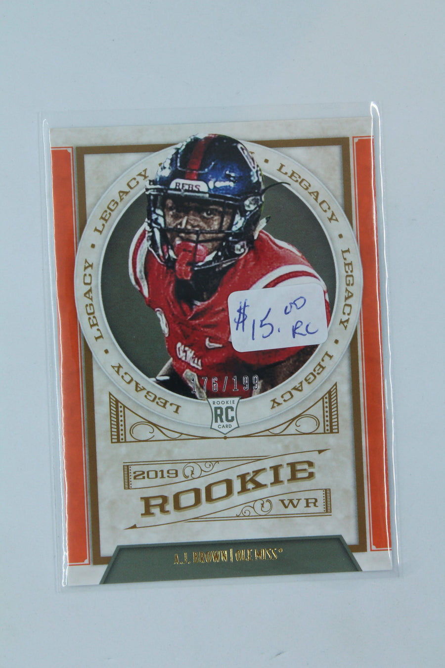 NFL A.J. Brown Panini Legacy Orange Rookies Rookie Card - Philadelphia Eagles #176/199