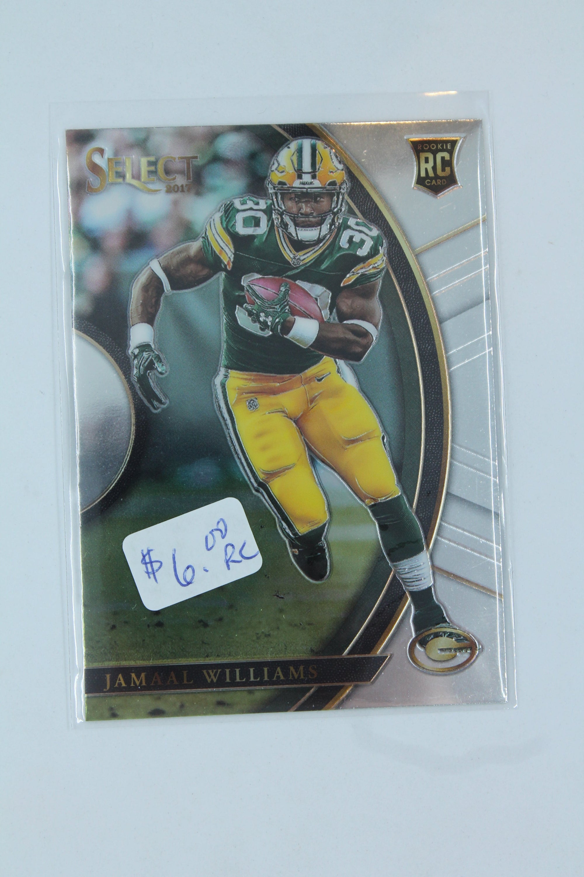 Jamaal Williams 2017 Panini Select - Concourse - (Uncorrected Error: Prizm on Back) Rookie Card