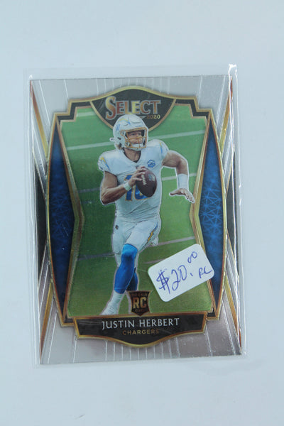 Justin Herbert 2020 Panini Select- Premier Level Rookie Card