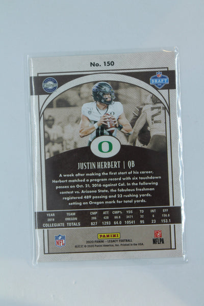 Justin Herbert 2020 Panini Legacy - Rookies Rookie Card