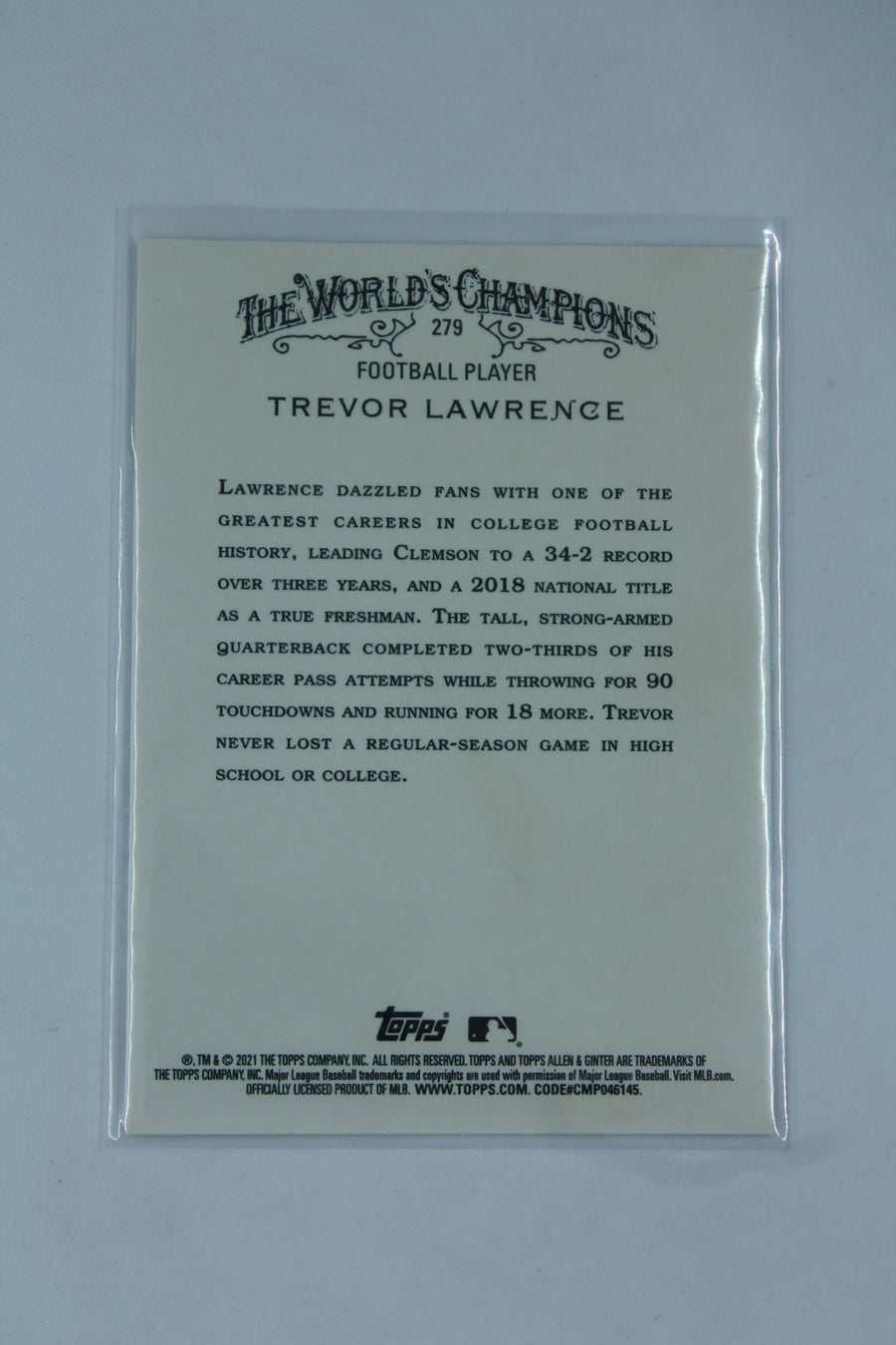 NFL Trevor Lawrence Topps Allen & Ginter's Rookie Card - Jacksonville Jaquars