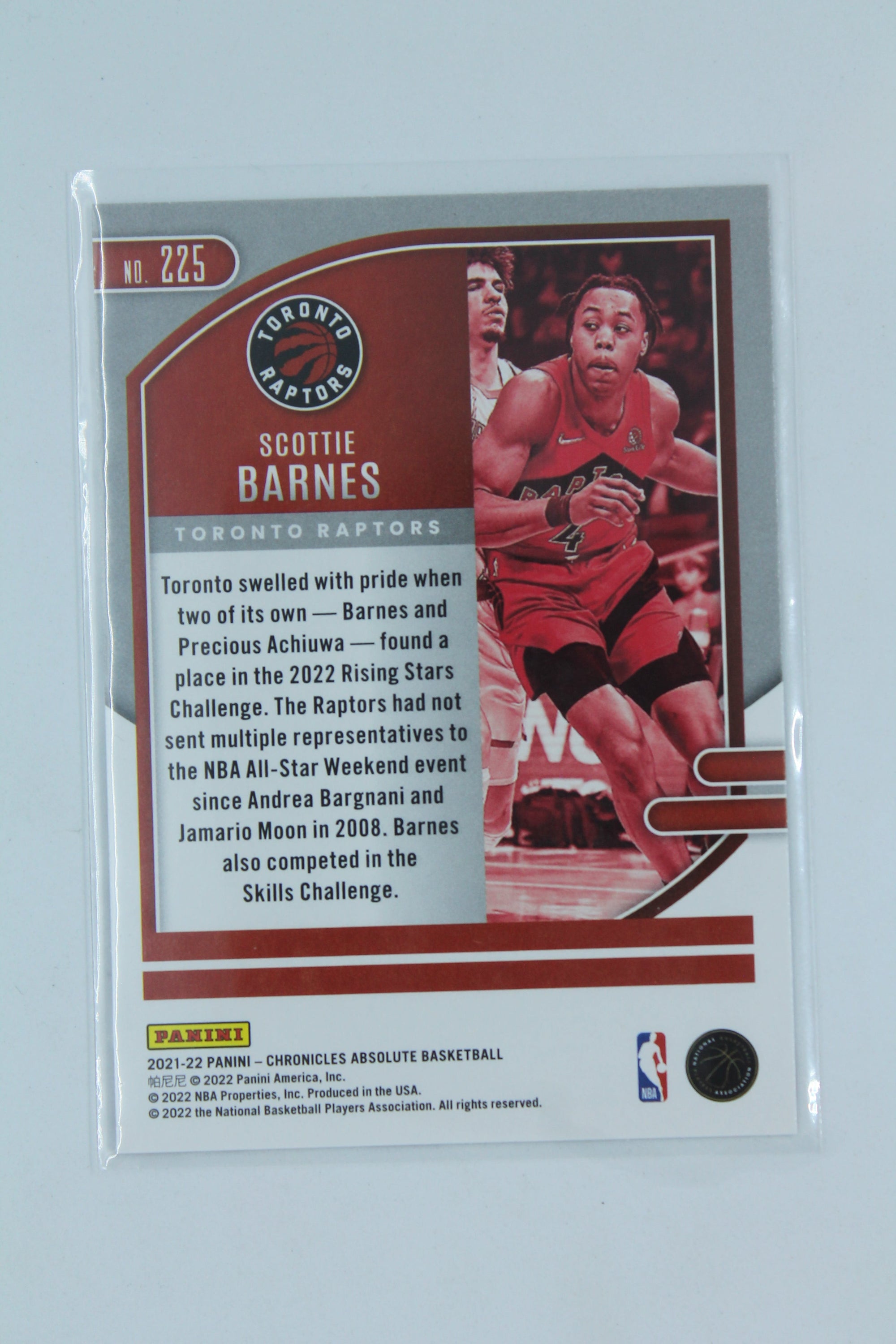 NBA Scottie Barnes 2021-22 Panini Chronicles Absolute Rookie Card