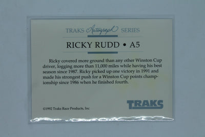 Ricky Rudd 1992 Traks - Autograph Series #A5 Autographed Card